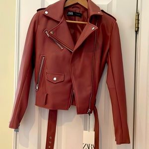 Zara faux leather short jacket